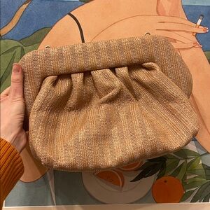 Themoire Made in Italy Elegant Tan Clutch Bag